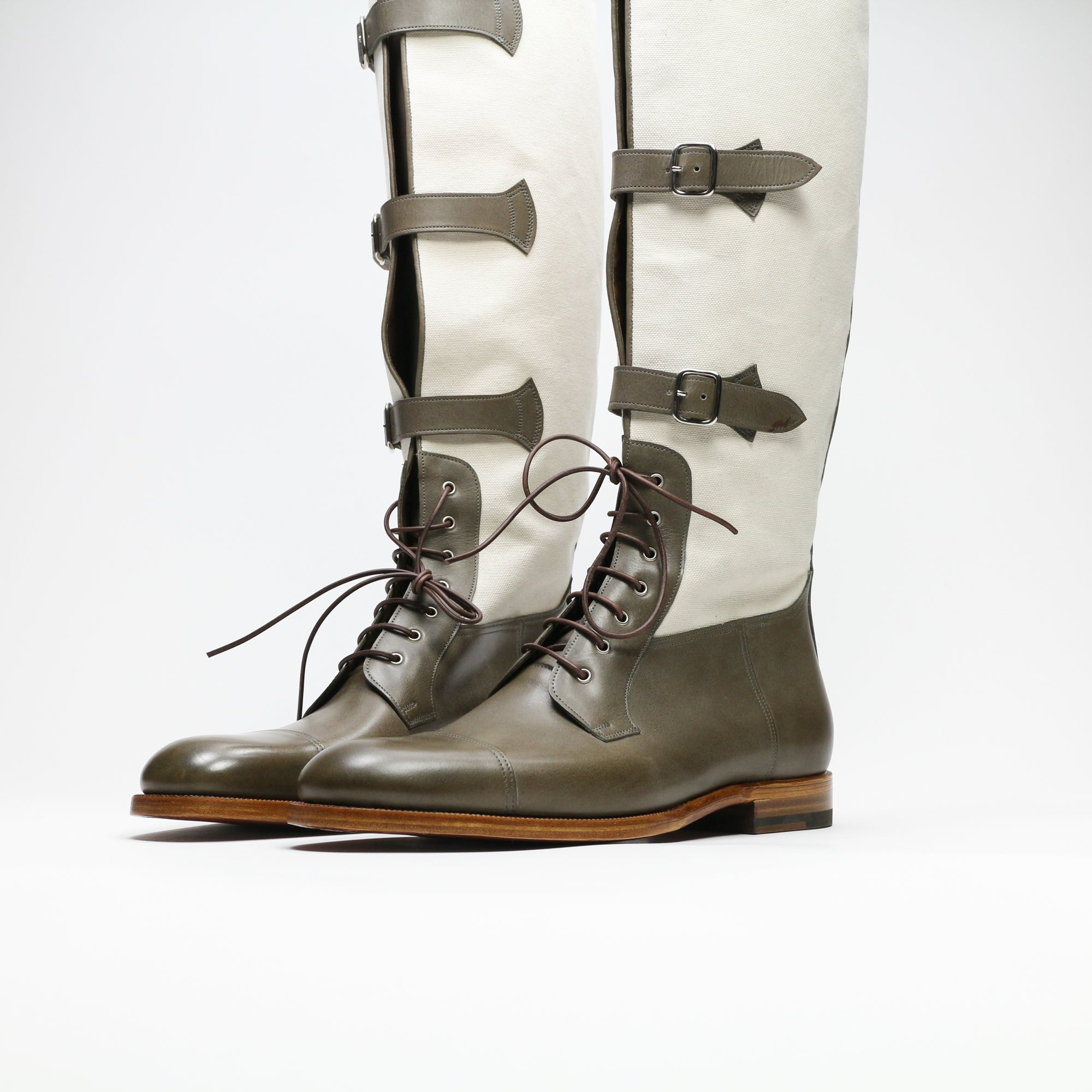 Canvas and hotsell leather boots