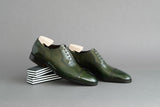 OneFourZero.Green Quarter Brogues in Bavarian Calf