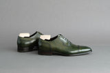 OneFourZero.Green Quarter Brogues in Bavarian Calf