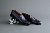 TwoZeroEight.Midnight College Loafers with Bologna Soles