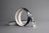Made-To-Measure Handmade Belt In Black Crocodile Leather