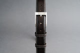 Made-To-Measure Handmade Belt in Dark Brown Calf Leather