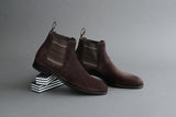 ZeroThreeThree.Haruki Brown Suede Chelsea Boots