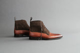 OneFourTwo.Cole Derby Boots from Russian Calf and Suede