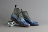 TwoFourZero.Blues Field Boots From Bavarian Calf and Goatskin Suede