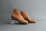 ZeroFourEight.Editon Wholecut Derby Boots from Shrunken Bull Leather