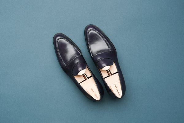 Zonkey Boot hand welted classic loafers from Midnight Blue Overdrum Calf