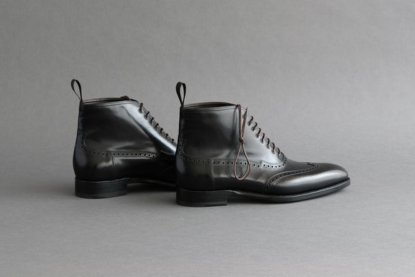 OneSevenOne.Balmoral III Black Balmoral Boots from Calf Leather