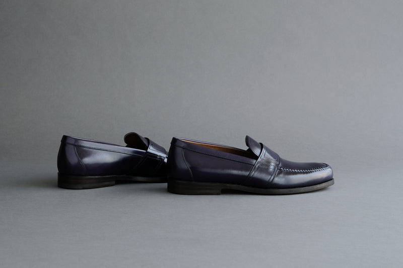 TwoZeroEight.Midnight College Loafers with Bologna Soles