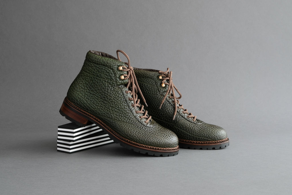 OneFiveFour.Midori Hiking Boots from Shrunken Bull Leather 