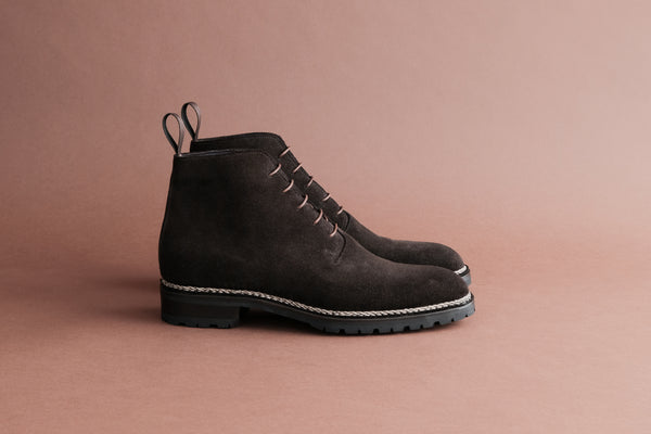 TwoThreeOne.Moritz Wholecut Derby Boots from Calf Suede