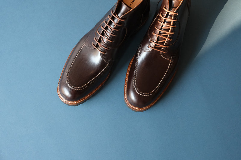 TwoSevenFive.Hunter Norwegian Derby Boots From Tuscan Boot Leather