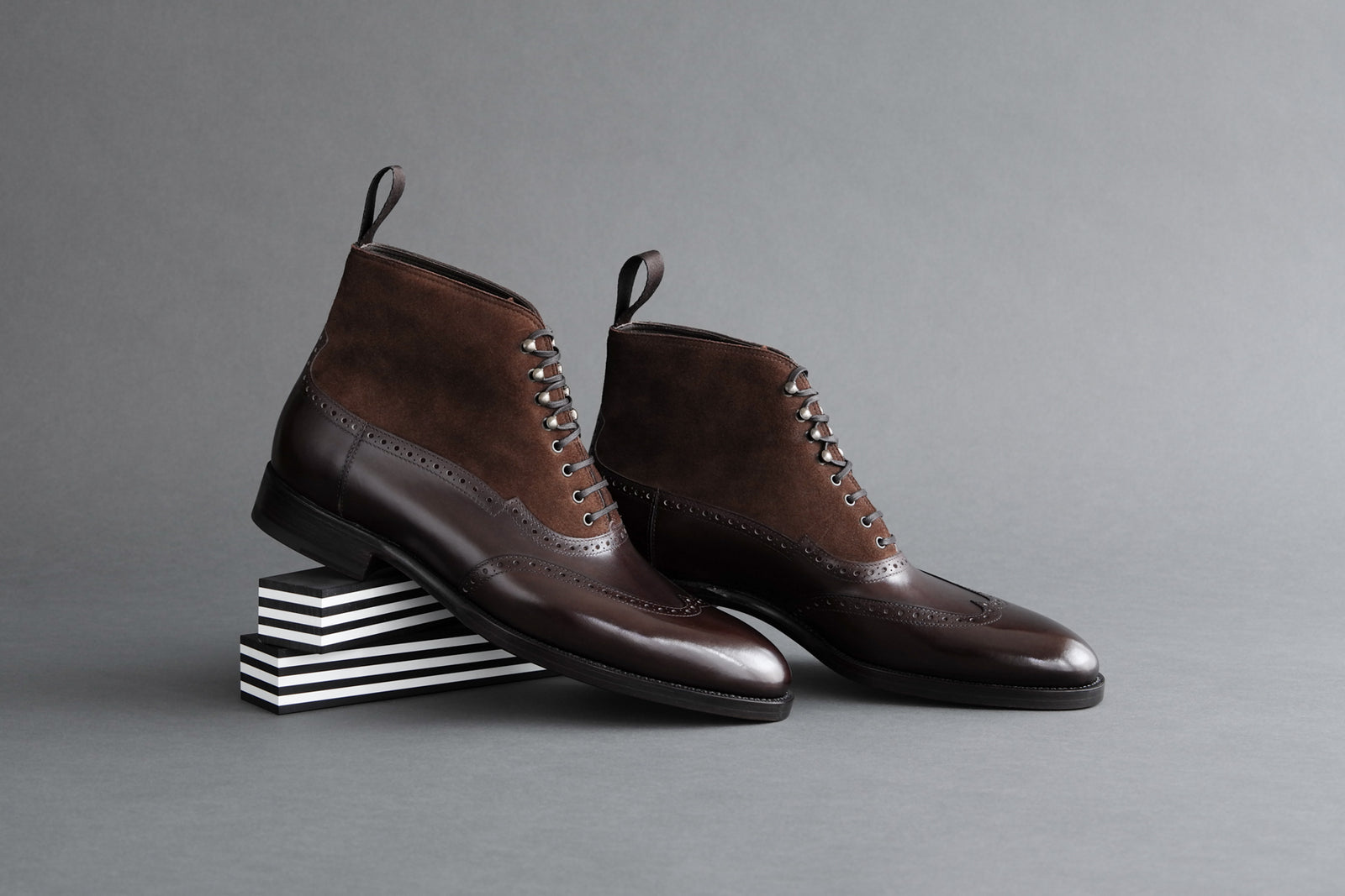TwoThreeFour.Balmoral II Wingtip Balmoral Boots From Bavarian Calf