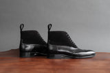 OneSevenOne.Balmoral I Black Balmoral Boots from Calf Leather and Suede