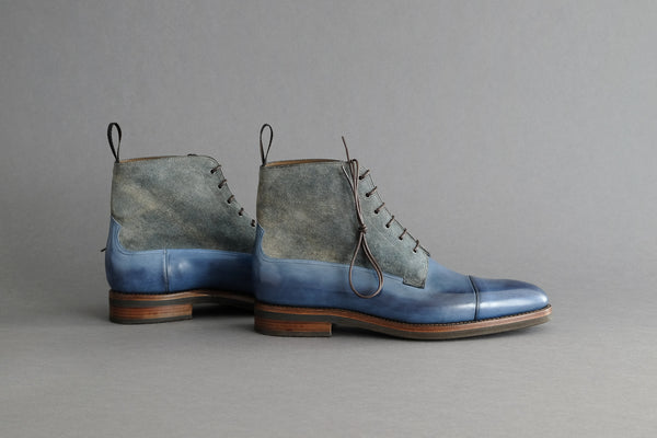 TwoFourZero.Blues Field Boots From Bavarian Calf and Goatskin Suede