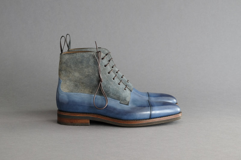 TwoFourZero.Blues Field Boots From Bavarian Calf and Goatskin Suede