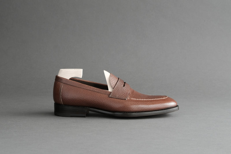 ZeroThreeEight.Miles Penny Loafers from Bavarian Grain Calf