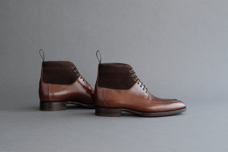 TwoThreeEight.Wien Split-Toe Derby Boots From Bavarian Calf and Suede