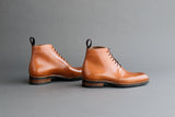 TwoThreeOne.Gregor Wholecut Derby Boots from Havana Ochre Bavarian Calf