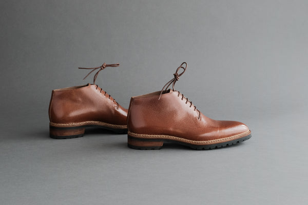 TwoFourNine.Dieter Wholecut Derby Boots From Russian Reindeer