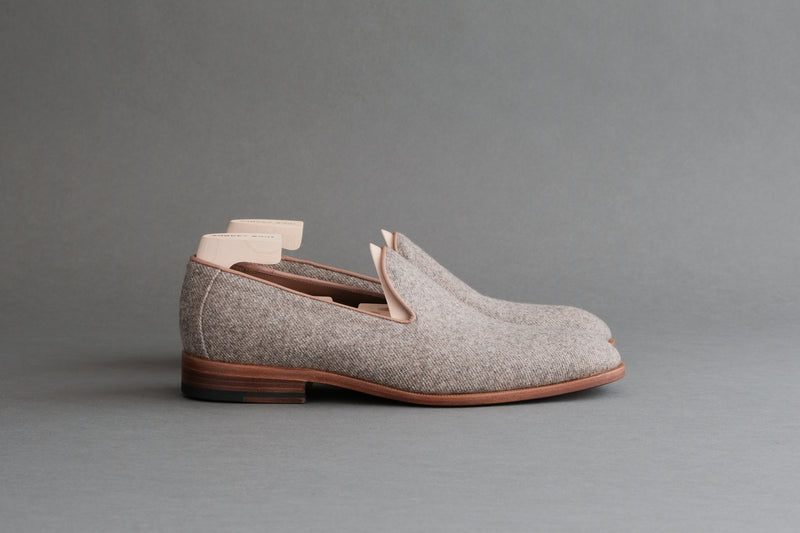 ZeroSevenFive.Grant Plain Loafers From Wool Lined With Calf Leather